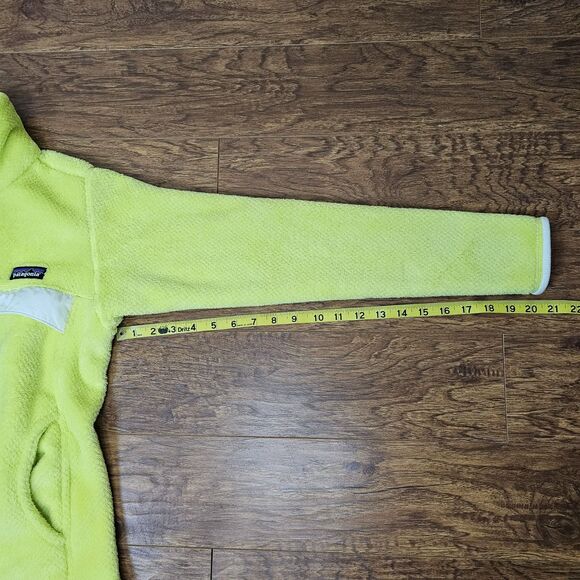 Patagonia Retool Snap T Neon Yellow Fleece Pull Over Size XS - Picture 8 of 11